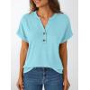 imageAUTOMET Womens Short Sleeve Shirts Henley Dressy Casual Summer Tops 2025 Trendy Blouses Cute TShirts Outfits ClothesSky