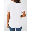 imageAUTOMET Womens Short Sleeve Shirts Henley Dressy Casual Summer Tops 2025 Trendy Blouses Cute TShirts Outfits ClothesWhite