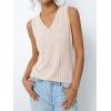 imageAUTOMET Womens Tank Tops Summer Sleeveless Shirts Spring 2025 V Neck Loose Fit Casual Clothes Trendy Fashion OutfitsBeige
