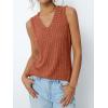 imageAUTOMET Womens Tank Tops Summer Sleeveless Shirts Spring 2025 V Neck Loose Fit Casual Clothes Trendy Fashion OutfitsRust