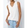 imageAUTOMET Womens Tank Tops Summer Sleeveless Shirts Spring 2025 V Neck Loose Fit Casual Clothes Trendy Fashion OutfitsWhite