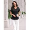 imageAUTOMET Womens Tops Short Sleeve T Shirt Summer V Neck Casual Top 2025 Spring Cute Basic Trendy Outfits FashionBlack