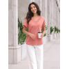 imageAUTOMET Womens Tops Short Sleeve T Shirt Summer V Neck Casual Top 2025 Spring Cute Basic Trendy Outfits FashionCoral