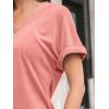 imageAUTOMET Womens Tops Short Sleeve T Shirt Summer V Neck Casual Top 2025 Spring Cute Basic Trendy Outfits FashionCoral
