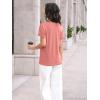 imageAUTOMET Womens Tops Short Sleeve T Shirt Summer V Neck Casual Top 2025 Spring Cute Basic Trendy Outfits FashionCoral