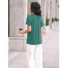 imageAUTOMET Womens Tops Short Sleeve T Shirt Summer V Neck Casual Top 2025 Spring Cute Basic Trendy Outfits FashionGreenblue