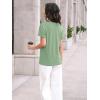 imageAUTOMET Womens Tops Short Sleeve T Shirt Summer V Neck Casual Top 2025 Spring Cute Basic Trendy Outfits FashionLightgreen