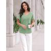 imageAUTOMET Womens Tops Short Sleeve T Shirt Summer V Neck Casual Top 2025 Spring Cute Basic Trendy Outfits FashionLightgreen