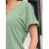 imageAUTOMET Womens Tops Short Sleeve T Shirt Summer V Neck Casual Top 2025 Spring Cute Basic Trendy Outfits FashionLightgreen