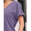 imageAUTOMET Womens Tops Short Sleeve T Shirt Summer V Neck Casual Top 2025 Spring Cute Basic Trendy Outfits FashionPurple