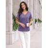 imageAUTOMET Womens Tops Short Sleeve T Shirt Summer V Neck Casual Top 2025 Spring Cute Basic Trendy Outfits FashionPurple