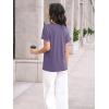 imageAUTOMET Womens Tops Short Sleeve T Shirt Summer V Neck Casual Top 2025 Spring Cute Basic Trendy Outfits FashionPurple