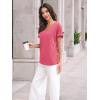 imageAUTOMET Womens Tops Short Sleeve T Shirt Summer V Neck Casual Top 2025 Spring Cute Basic Trendy Outfits FashionRosered
