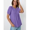 imageAUTOMET Womens Tops Short Sleeve TShirts Blouses Dressy Casual Business Puff Pleated Summer Fashion 2025 Basic Comfy ClothesPurple