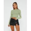 imageAUTOMET 3 Pack Womens Long Sleeve T Shirts Fall Fashion Basic Going Out Crop Tops Slim Fitted Winter Clothes 2025Black white light Green