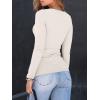 imageAUTOMET Womens Long Sleeve Shirts Square Neck Tops Ribbed Knit Basic Teen Girls Crop Tops Fall Outfits Fashion Clothes 2025Apricot
