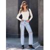 imageAUTOMET Womens Long Sleeve Shirts Square Neck Tops Ribbed Knit Basic Teen Girls Crop Tops Fall Outfits Fashion Clothes 2025Apricot