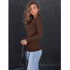 imageAUTOMET Womens Long Sleeve Shirts Square Neck Tops Ribbed Knit Basic Teen Girls Crop Tops Fall Outfits Fashion Clothes 2025Brown