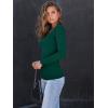 imageAUTOMET Womens Long Sleeve Shirts Square Neck Tops Ribbed Knit Basic Teen Girls Crop Tops Fall Outfits Fashion Clothes 2025Darkgreen