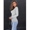 imageAUTOMET Womens Long Sleeve Shirts Square Neck Tops Ribbed Knit Basic Teen Girls Crop Tops Fall Outfits Fashion Clothes 2025Grey