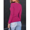 imageAUTOMET Womens Long Sleeve Shirts Square Neck Tops Ribbed Knit Basic Teen Girls Crop Tops Fall Outfits Fashion Clothes 2025Hotpink