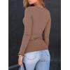 imageAUTOMET Womens Long Sleeve Shirts Square Neck Tops Ribbed Knit Basic Teen Girls Crop Tops Fall Outfits Fashion Clothes 2025Khaki