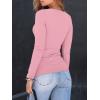 imageAUTOMET Womens Long Sleeve Shirts Square Neck Tops Ribbed Knit Basic Teen Girls Crop Tops Fall Outfits Fashion Clothes 2025Pink