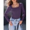 imageAUTOMET Womens Long Sleeve Shirts Square Neck Tops Ribbed Knit Basic Teen Girls Crop Tops Fall Outfits Fashion Clothes 2025Purple
