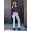 imageAUTOMET Womens Long Sleeve Shirts Square Neck Tops Ribbed Knit Basic Teen Girls Crop Tops Fall Outfits Fashion Clothes 2025Purple