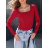 imageAUTOMET Womens Long Sleeve Shirts Square Neck Tops Ribbed Knit Basic Teen Girls Crop Tops Fall Outfits Fashion Clothes 2025Red