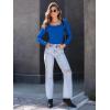 imageAUTOMET Womens Long Sleeve Shirts Square Neck Tops Ribbed Knit Basic Teen Girls Crop Tops Fall Outfits Fashion Clothes 2025Royalblue