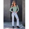 imageAUTOMET Womens Long Sleeve Shirts Square Neck Tops Ribbed Knit Basic Teen Girls Crop Tops Fall Outfits Fashion Clothes 2025Sagegreen