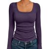imageAUTOMET Womens Long Sleeve Shirts Square Neck Tops Ribbed Knit Basic Teen Girls Crop Tops Fall Outfits Fashion Clothes 2025Purple