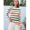 imageAUTOMET Long Sleeve Shirts for Women Business Casual Tops Fall Fashion Clothes Workout Plus Size Teacher School Outfits 2025Stripedorange