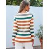 imageAUTOMET Long Sleeve Shirts for Women Business Casual Tops Fall Fashion Clothes Workout Plus Size Teacher School Outfits 2025Stripedorange
