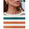 imageAUTOMET Long Sleeve Shirts for Women Business Casual Tops Fall Fashion Clothes Workout Plus Size Teacher School Outfits 2025Stripedorange