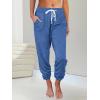 imageAUTOMET Sweatpants Women with Pockets Lounge Pajama Travel Pants Work Joggers Fall Clothes Winter Teachers Outfits 2025Blue