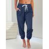 imageAUTOMET Sweatpants Women with Pockets Lounge Pajama Travel Pants Work Joggers Fall Clothes Winter Teachers Outfits 2025Navy Blue
