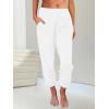 imageAUTOMET Sweatpants Women with Pockets Lounge Pajama Travel Pants Work Joggers Fall Clothes Winter Teachers Outfits 2025White