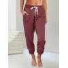 imageAUTOMET Sweatpants Women with Pockets Lounge Pajama Travel Pants Work Joggers Fall Clothes Winter Teachers Outfits 2025Wine Red