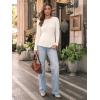 imageAUTOMET Womens Long Sleeve Blouses Shirts with Ribbed Knit Work Office Basic TopsBeige