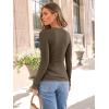 imageAUTOMET Womens Long Sleeve Blouses Shirts with Ribbed Knit Work Office Basic TopsCoffee