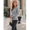 imageAUTOMET Womens Long Sleeve Blouses Shirts with Ribbed Knit Work Office Basic TopsGrey