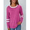 imageAUTOMET Womens Long Sleeve Shirts Color Block Casual Crewneck Tops Tshirt Basic Tee Fall Fashion Clothes Trendy OutfitsRosered
