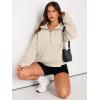 imageAUTOMET Womens Sweatshirts Half Zip Cropped Pullover Fleece Quarter Zipper Hoodies 2025 Fall Fashion Outfits ClothesBeige