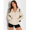 imageAUTOMET Womens Sweatshirts Half Zip Cropped Pullover Fleece Quarter Zipper Hoodies 2025 Fall Fashion Outfits ClothesBeige