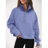 imageAUTOMET Womens Sweatshirts Half Zip Cropped Pullover Fleece Quarter Zipper Hoodies 2025 Fall Fashion Outfits ClothesBlue Purple