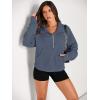 imageAUTOMET Womens Sweatshirts Half Zip Cropped Pullover Fleece Quarter Zipper Hoodies 2025 Fall Fashion Outfits ClothesGreyblue