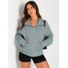 imageAUTOMET Womens Sweatshirts Half Zip Cropped Pullover Fleece Quarter Zipper Hoodies 2025 Fall Fashion Outfits ClothesGreygreen