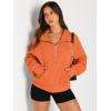 imageAUTOMET Womens Sweatshirts Half Zip Cropped Pullover Fleece Quarter Zipper Hoodies 2025 Fall Fashion Outfits ClothesOrange